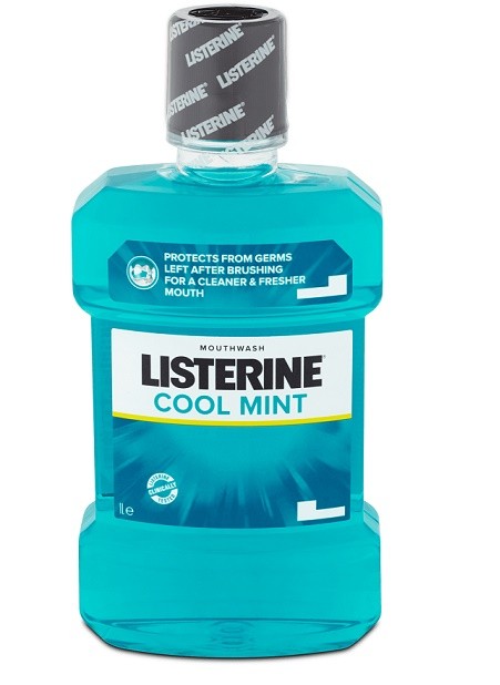 Listerine ustní voda 1l Cool Mint - Kosmetika Ústní hygiena Ústní vody